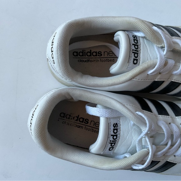 Adidas Women’s 8 Neo Baseline AW4409 Tennis Shoes White Black - Picture 8 of 10